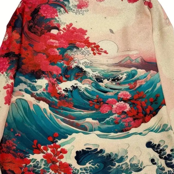 Wave and Cherry Blossom sweater - Picture 2 of 7